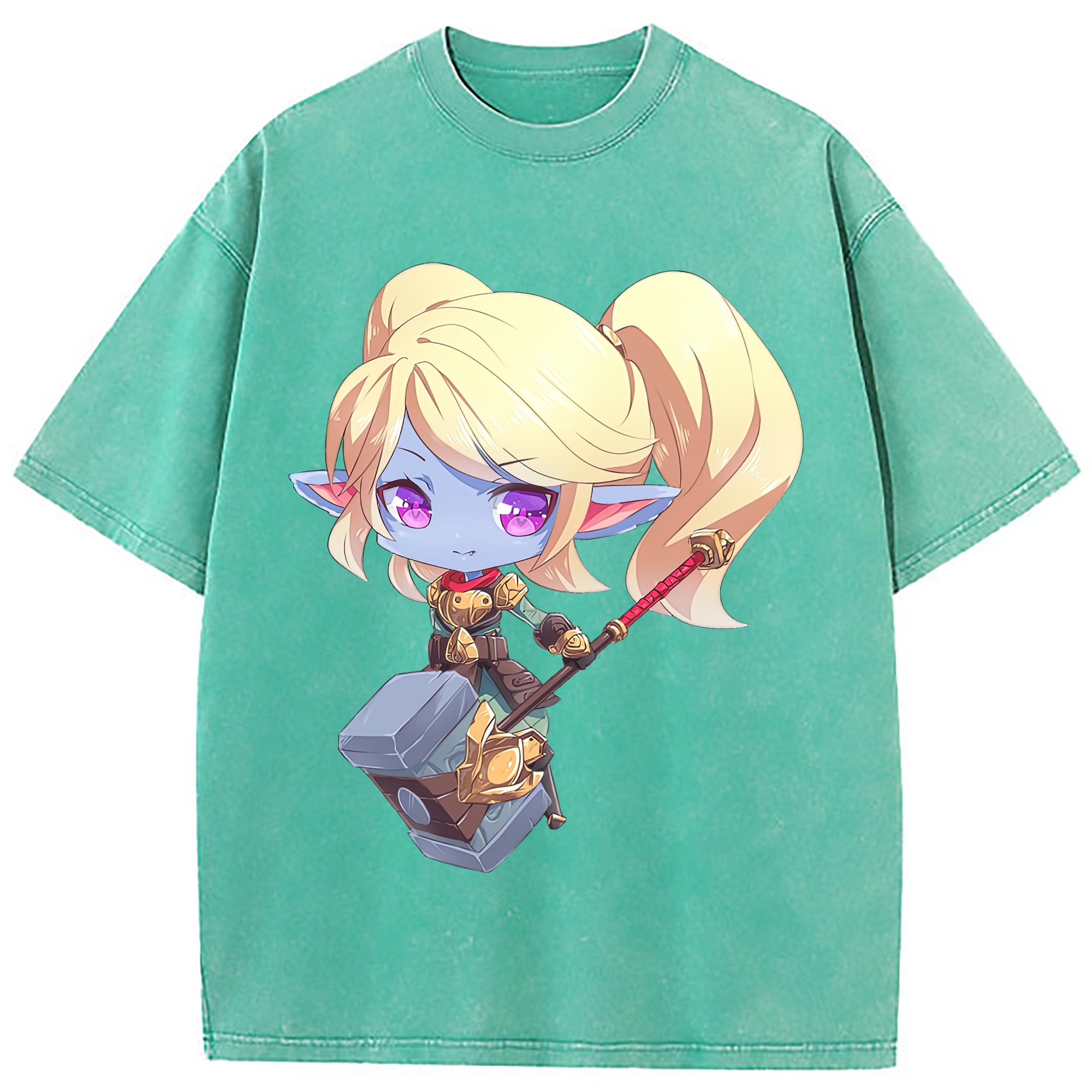 （画像用） リーグ・オブ・レジェンド League of Legends LOL 綿100% ヴィンテージ風 半袖Tシャツ（フロントプリント）